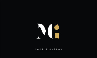 MG, GM, M, G, Abstract Letters Logo monogram