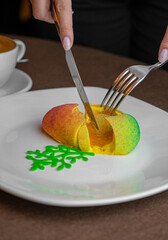 Indulge in a diverse menu with beef tongue, ravioli, dumplings, and salads at our cozy cafe. Pair your meal with tea, wine, cocktails, and delightful desserts.



