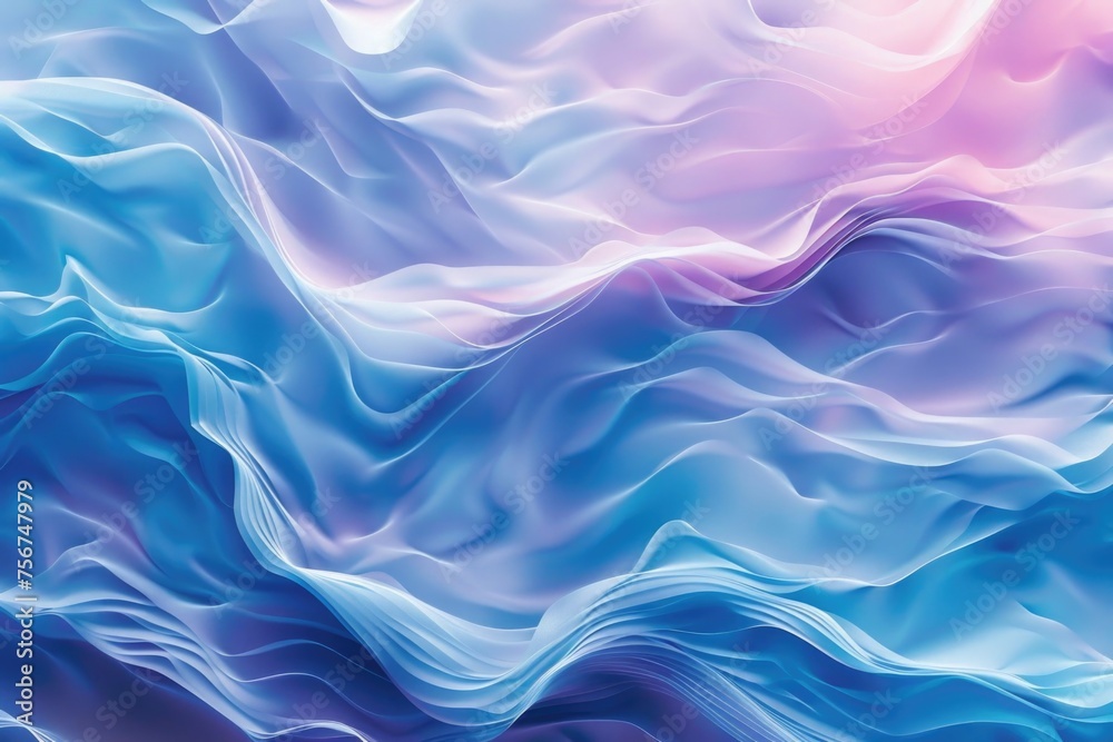 Poster abstract background with blue and purple waves, suitable for design projects