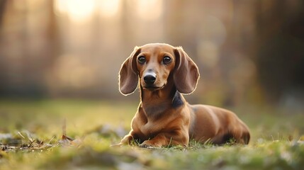 Small dachshund dog 