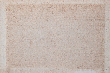 Kraft paper, cardboard with frame close up. Surface texture of old paper
