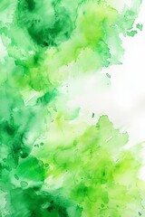 Vibrant Watercolor Splotches on White Background Generative AI