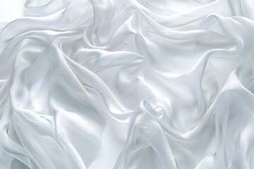 Fototapeta premium A close up of a white cloth on a table. Ideal for home decor or dining concepts