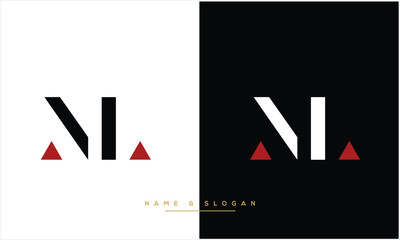 ML, LM, M, L, Abstract Letters Logo monogram