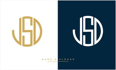 Obraz premium JSD ,Abstract letters Logo monogram