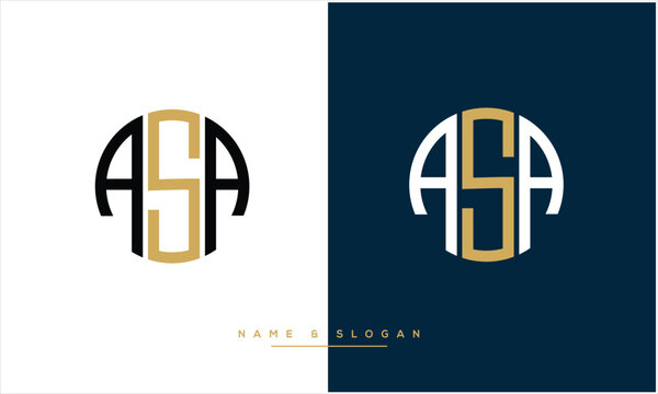 ASA, Abstract Letters Logo Monogram