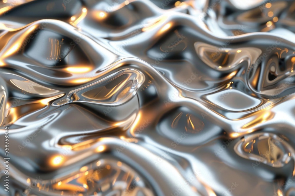 Poster A detailed close up view of a shiny surface. Perfect for backgrounds or textures