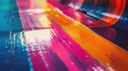 Close up of a colorful object on a table, suitable for various design projects - obrazy, fototapety, plakaty