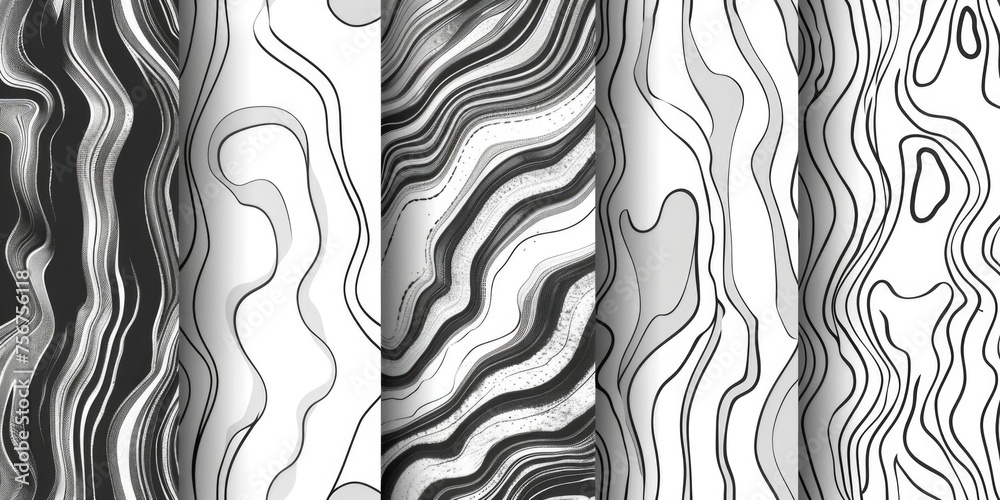 Aufkleber set of four distinct wood patterns, perfect for backgrounds and textures