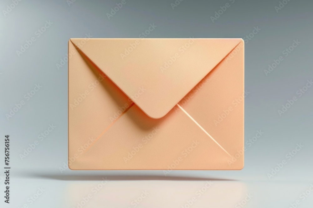 Poster Orange envelope with white envelope inside, suitable for mail and communication concepts