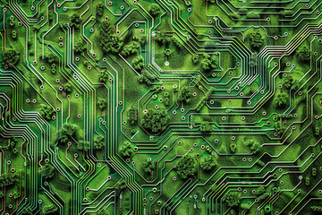 A labyrinth of interconnected circuits, intricate nature of technological concepts and the process of deciphering them.