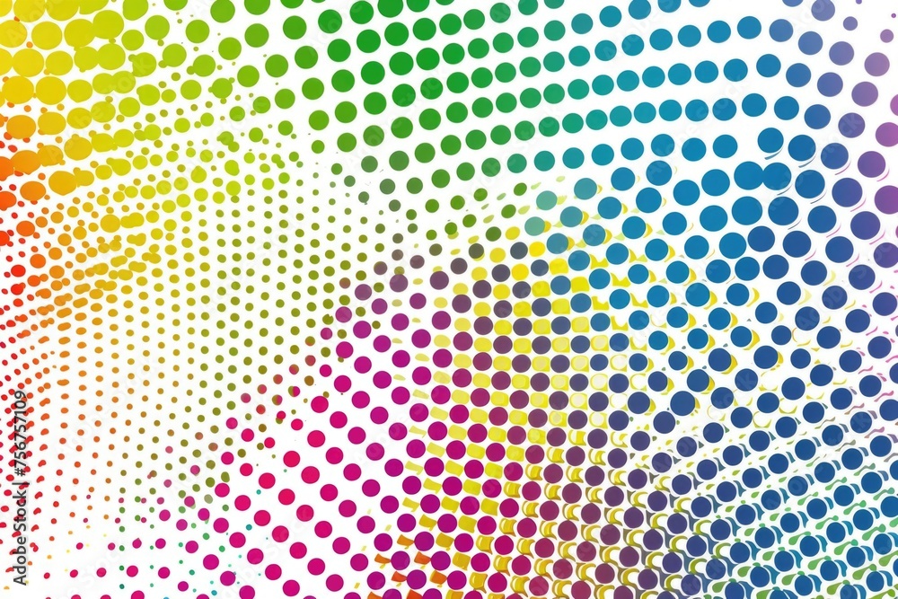 Poster Multicolored background with circles and dots, perfect for graphic design projects