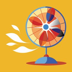 electric fan design, vector illustration   flat