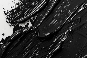 Detailed view of a black and white painting, suitable for art concepts
