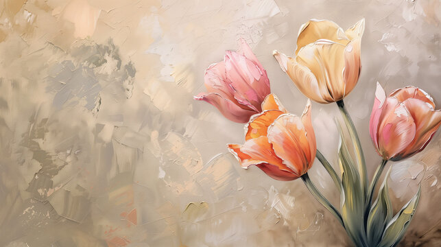 Tulips art background