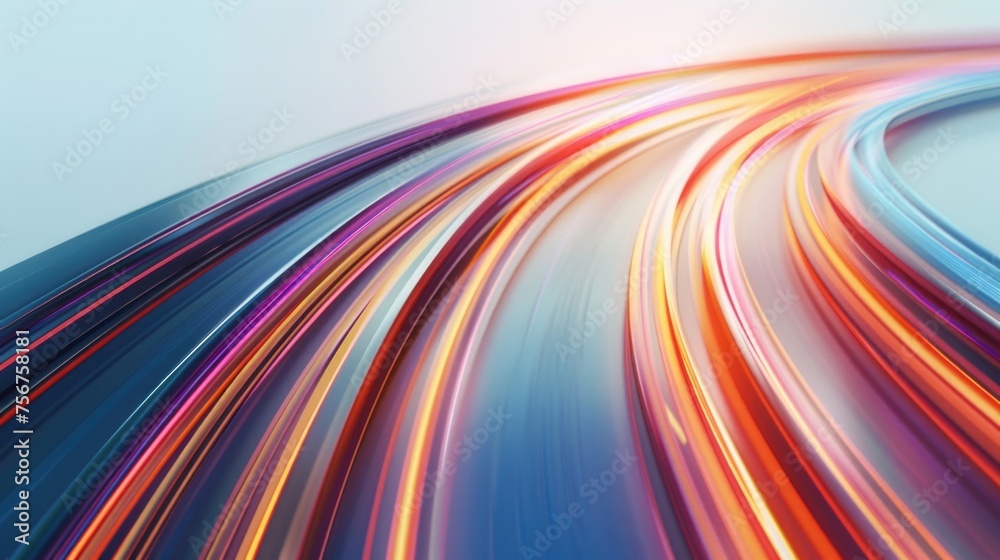 Poster vibrant abstract lines created through long exposure photography. suitable for backgrounds or artist