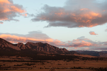 Flatiron rock formations at dawn