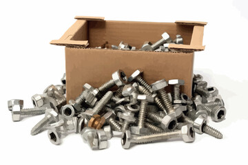 screws nuts bolts washers screws loose in assortment