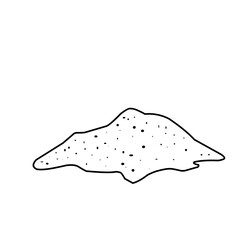 Pile Of Mud Outline
