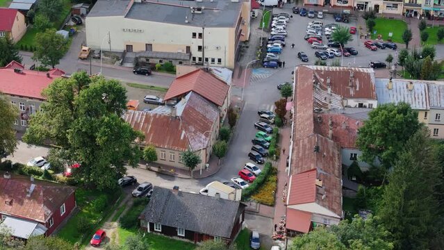 Beautiful Landscape Housing Estate Bircza Aerial View Poland