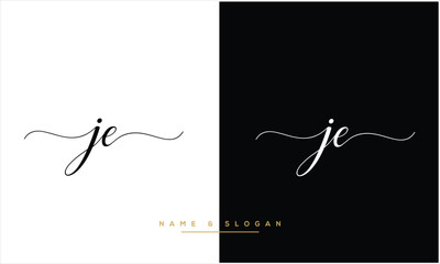 JE, EJJ, J, E, Abstract Letters Logo Monogram