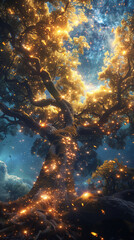 Obraz na płótnie Canvas Sun rays in the forest. AI generated art illustration.