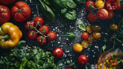 Fresh assortment of vegetables, perfect for healthy eating promotions