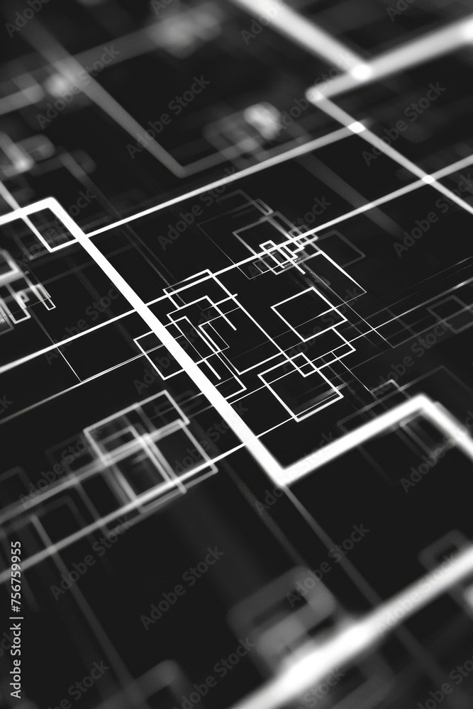 Poster black and white image of a building, suitable for architectural projects