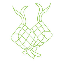 Ketupat Hand Drawn Illustration 