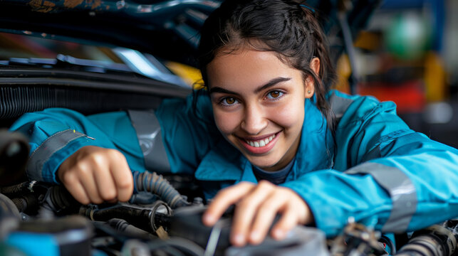 Future mechanical engineer girl kid