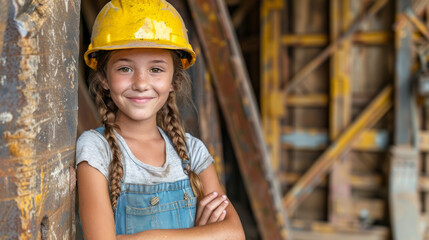Future engineer girl kid
