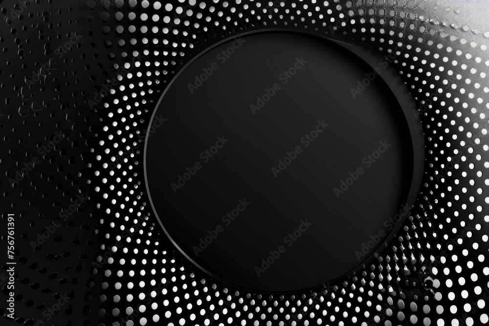 Poster Black and white photo of a circular object, suitable for various design projects