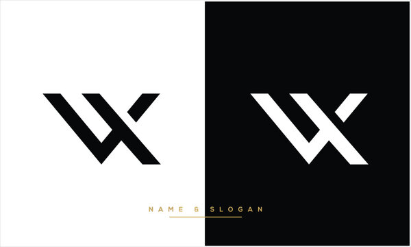 WX,X W, Abstract Letters Logo Monogram