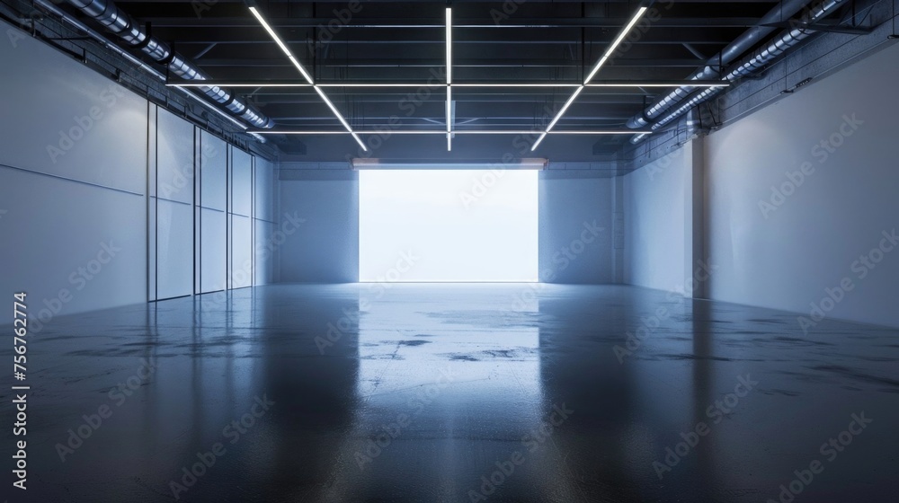 Poster a room with a bright light coming in. suitable for various concepts