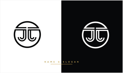J,JJ ,Abstract Letters Logo Monogram
