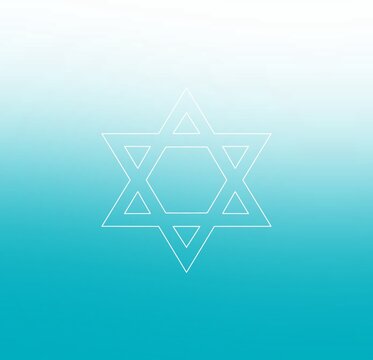 Black star of david, jews jewish symbol logo illustration on white background 