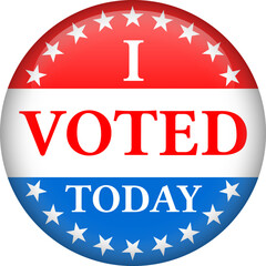 I voted today pins isolated vector