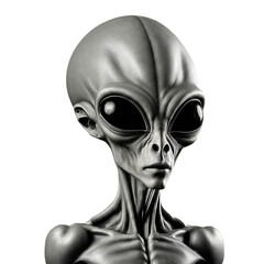 Alien isolated on transparent background