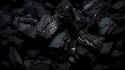 Coal mineral black color as background for geology or engineering projects