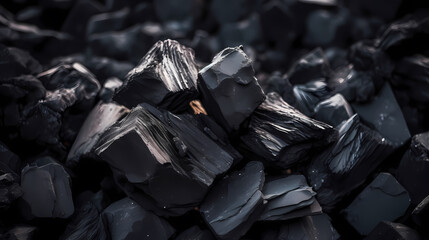 Close-up photo of crushed coal