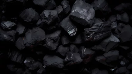Poster Close-up photo of crushed coal © xuan