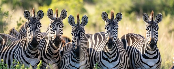 a group of zebras - Powered by Adobe