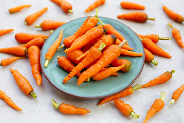 Fresh baby carrot, Excellent source of vitamin A and beta-carotene