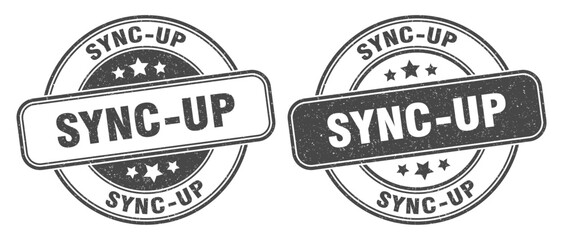 Obraz premium sync-up stamp. sync-up label. round grunge sign