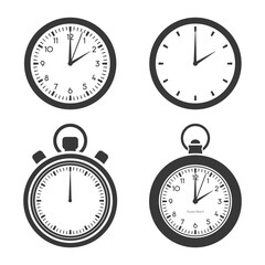 Watch set. Flat vector illustration. White background.