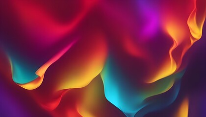 color gradient Red, yellow, cyan and bright purple background, dark abstract wallpaper