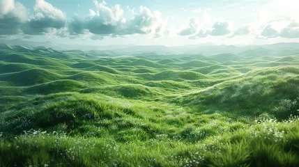 Poster environment map ,Round panorama, spherical panorama, equidistant projection, landscape of the countryside, 3D rendering © Artem