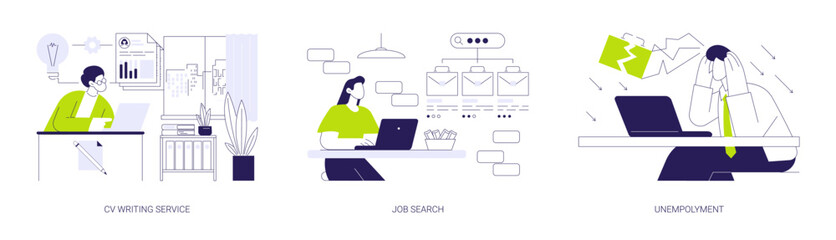 Headhunting agency abstract concept vector illustrations.