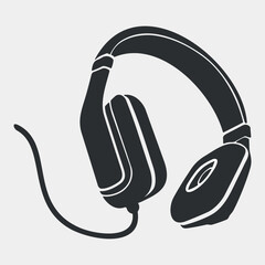 headphones vector icon isolated on white background