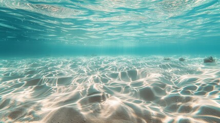 ocean beach sand scenery, calm, relaxing, underwater photography, ground level view, copy space,...